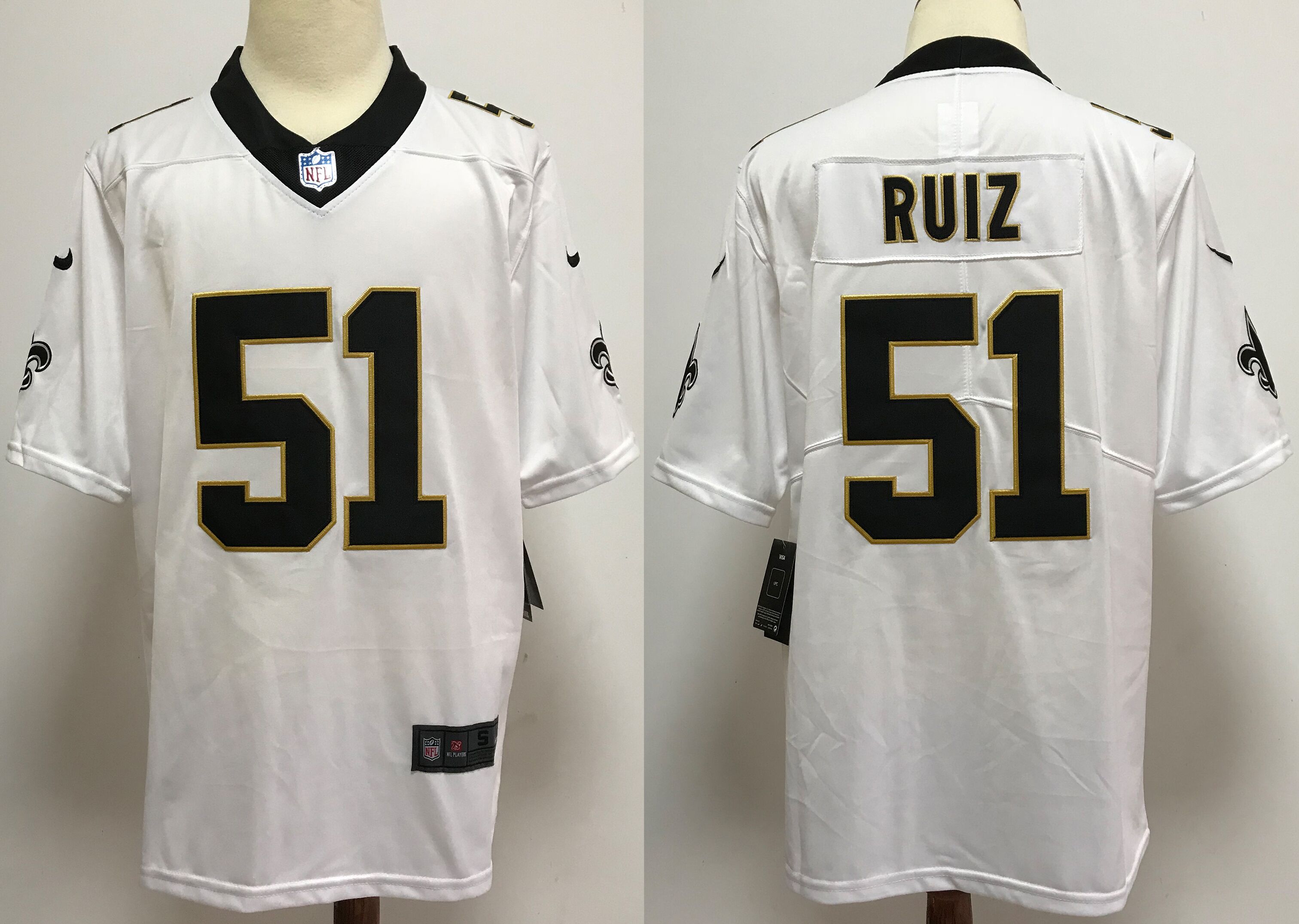 Men NFL New Orleans Saints #51 Ruiz white Nike jerseys